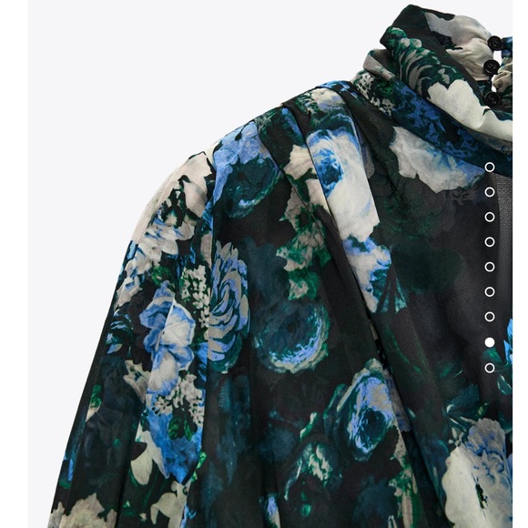 Zara Floral Print Shirt - Picture 7 of 13